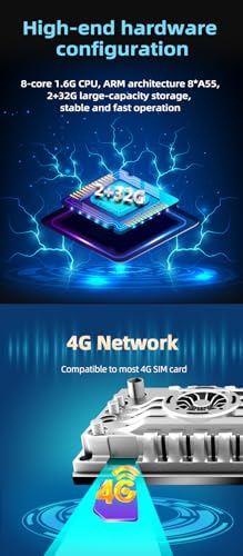 نظام وسائط متعددة للسيارة مزود بمعالج ثماني النواة ويدعم وظيفة شبكة الجيل الرابع 4G مقاس 9 بوصة من كاسكا، C500
