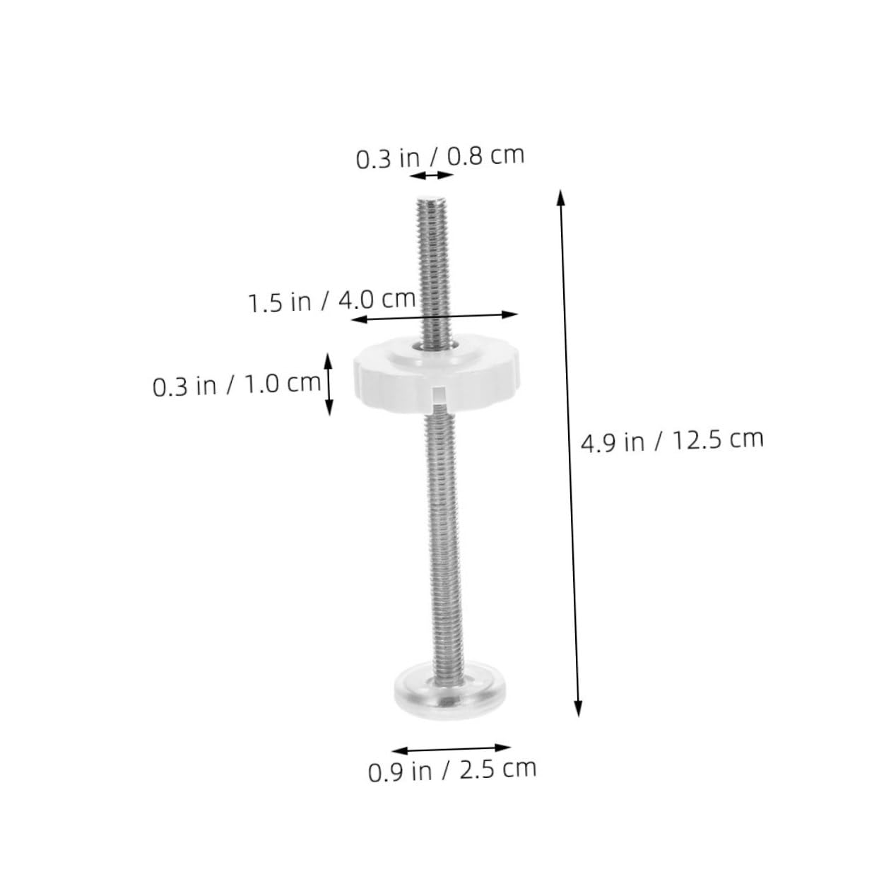 BESTonZON 4 Ensembles Quincaillerie pour Barrière De Bébé Rampe Les Pièces Boulons des Vis Boutons Portes Bébé Partie Clôture Serrures Porte Bébé Fileté Extenseur Abdos Blanche 6 Pièces * 4