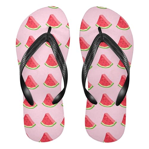 Burbuja Slices Of Watermelon Flip Flops for Women Men, Soft Thong Sandals Rubber Slippers for Pool Beach Essentials