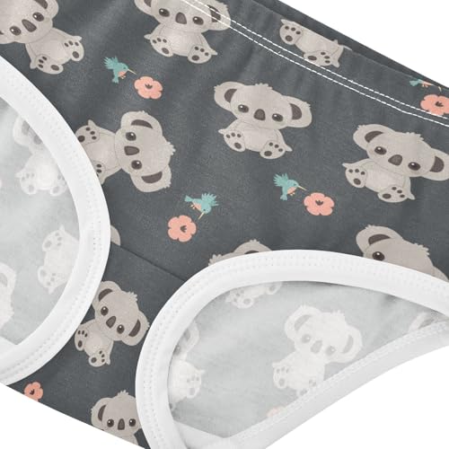 Little Girl Underwear Toddler Panties Kids Undies Koala Flower Cartoon Soft Cotton Briefs 2T-8Y4