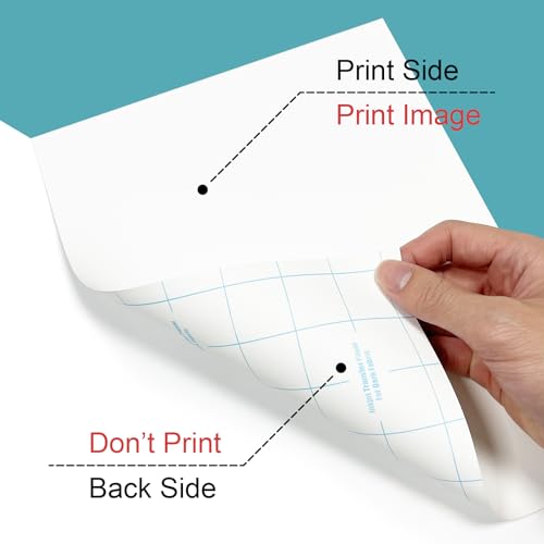 Image of Printable Heat Transfer Paper, 8.5 inchx11 inch 20pcs Iron on Light Fabric