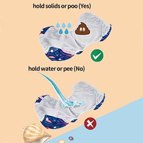 ALVABABY Baby Swim Diaper Reusable Toddler Boy Girl Swim Diapers Adjustable Washable 2 Pack 0-2T for Swimming Lessons Dolphin — view 6