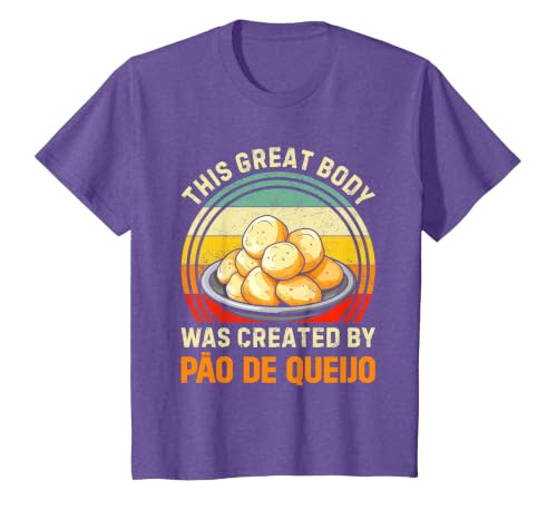 Pao De Queijo Making Brazilian Food Frozen Pao De Queijo T-Shirt, Youth, Purple Heather, Small
