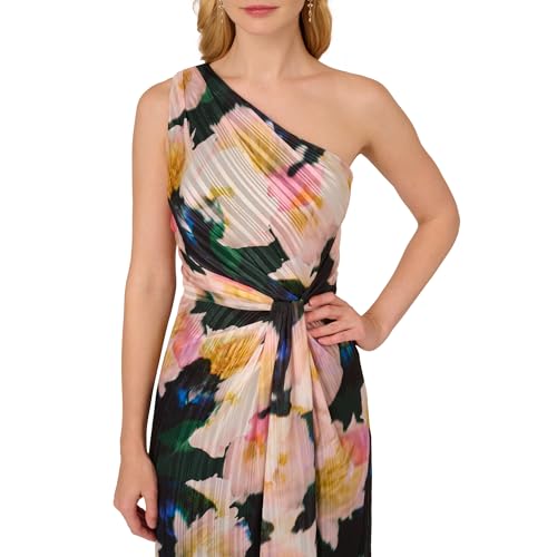 Image of Adrianna Papell One Shoulder Chiffon Gown