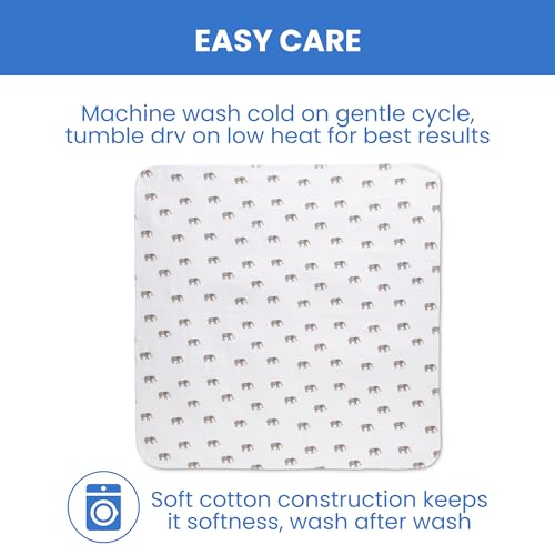 Image of Delta Children 100% Cotton Flannel Baby Receiving Blankets for Girls and Boys - 30x30 Inches (Pack of 2), Safari Friends