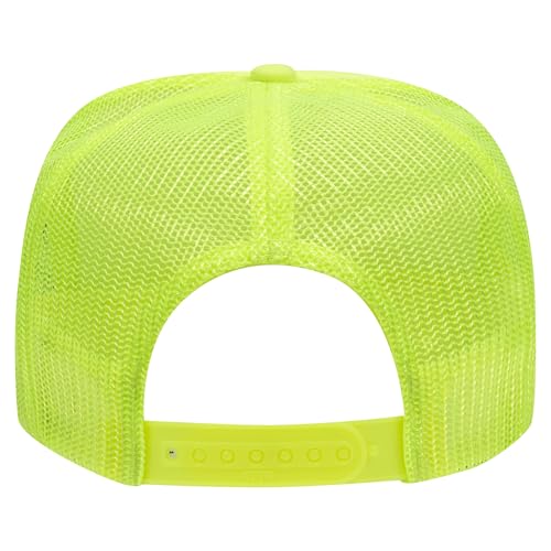 Image of OTTO Polyester Foam Front 5 Panel High Crown Mesh Back Trucker Hats in 97, Bulk, Wholesale