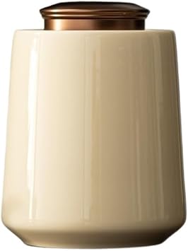 tea caddy Ceramic Loose Tea Storage Jar With Double Alloy Sealed Lid Household Coffee Tea Canisters tea storageBeige