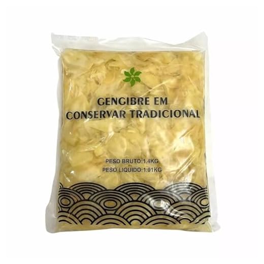 Gengibre Em Conserva Fatiado Japonês Sushi Ganesh 1kg