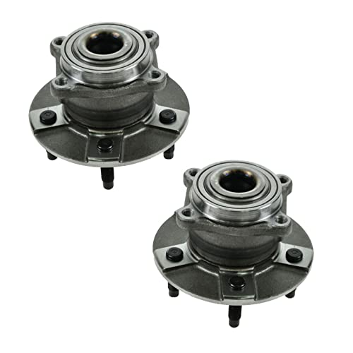 Image of TRQ 2 Piece Rear Wheel Bearing & Hub Assembly Set Compatible with 2005 Chevrolet Equinox 2006 Pontiac Torrent 2002-2007 Saturn Vue