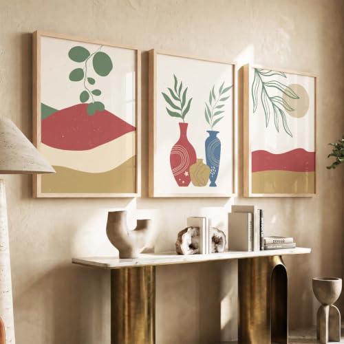 Image of kotart Classic Painting for Wall Decoration - Modern Art Wall Decor Framed Painting for Living Room Bedroom - Framed Posters /Paintings with Frame Set of 3 (Art 4)