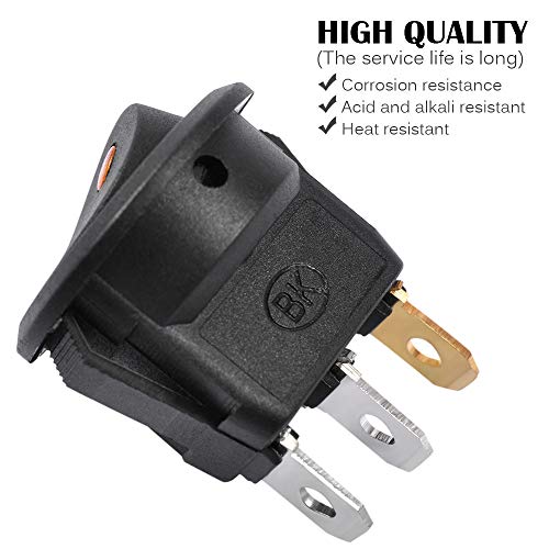 Autoec New 3Pc Car Truck Rocker Toggle Led Switch Yellow Light On-Off Control 12V #TOP4