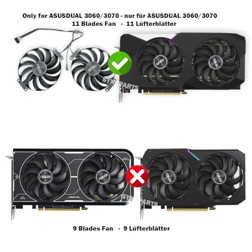 Ventilateur pour carte graphique 95mm de remplacement double GPU - 4