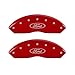 MGP Caliper Covers 10009SFRDRD Red Brake Covers Engraved with Silver Ford Oval (Set of 4 )