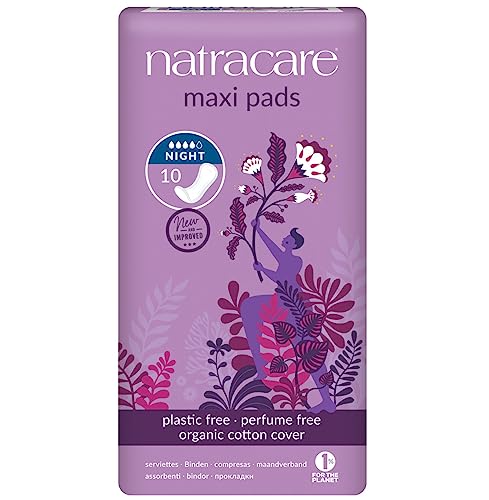Natracare Natural Maxi Pads Night-time x 10