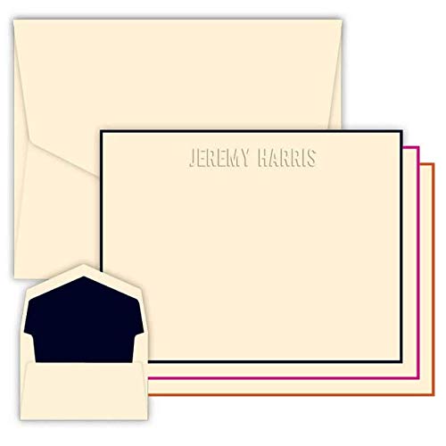 Monte Embossed Flat Cards - Custom Embossed Stationery