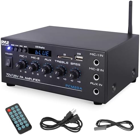 Pyle PCM20A 40 Watts Power Amplifier with 25 and 70 Volt Output