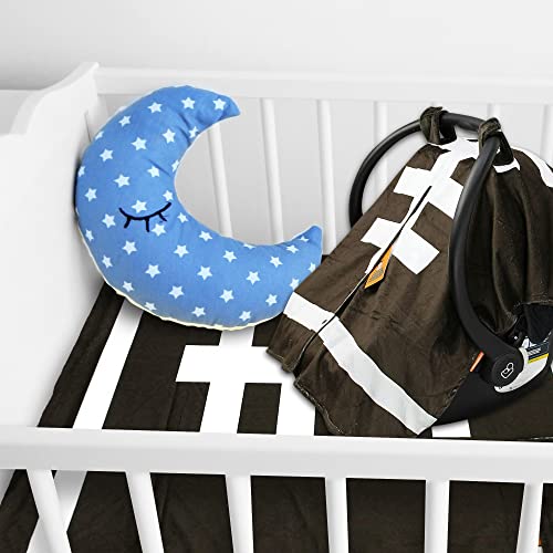 Image of Dear Baby Gear - Reversible Baby Blankets - Soft Nursery Blanket for Newborn - Toddler Blankey - Throw Blanket for Boys & Girls - Infant Blankets - 40x30 (Deluxe Football - Brown)