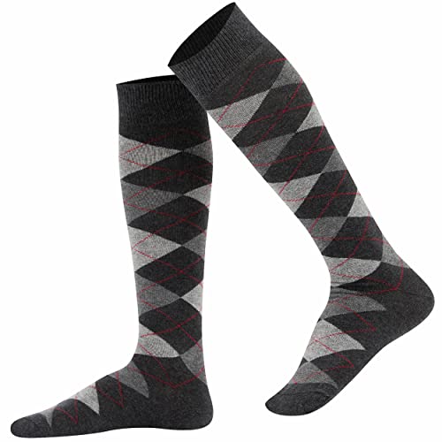 Image of Mysocks Unisex Knee High Long Socks Argyle