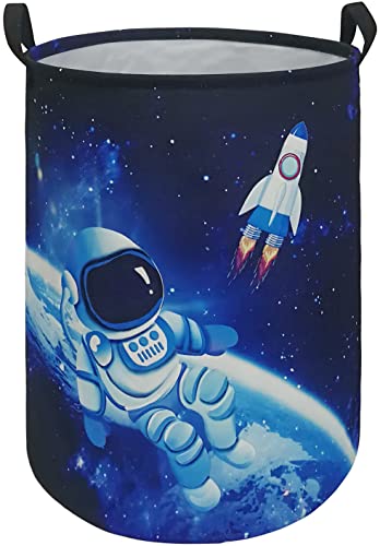 Image of MAIZMZ Kids Hamper Baby Storage Bins Organizer Gift Toy Box Waterproof Laundry Basket Large Canvas Collapsible Chest for Home Boys Room Decor