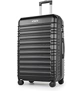 MoFut Hartschalen-Handgepäck Koffer – Reisekoffer mit 4 Drehbaren Rollen (360°) und 3 Stelige-Zahlenschloss (XL, 95L, Du 41RlgFKGdoL. AC SR166,182