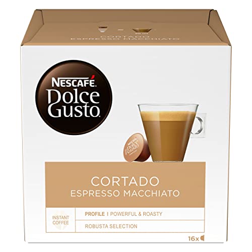 Coffee Capsule | Dolce Gusto Cortado Espresso Macchiato Koffie Capsules | Dolce Gusto Cortado Espresso Macchiato Koffie Capsules | Poids Total 100 grams