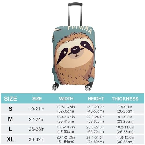 Funny Sloth Stars Printed Luggage Cover Protector, Fits 18-32 Inch Luggage2