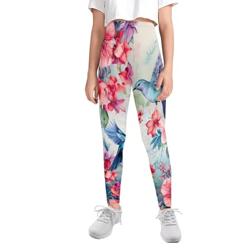 Girls Leggings Size 4-13 Years for Running Cycling Yoga Workout2