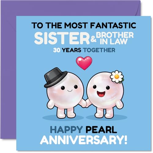 Jolie carte 30e anniversaire soeur et beau-frère