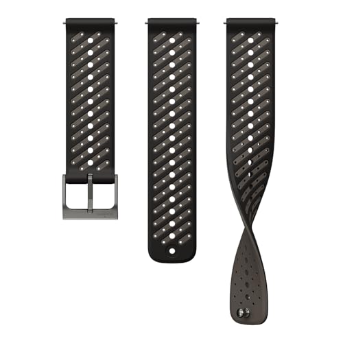 SUUNTO 22mm Athletic 8 Silicone Strap, Black S+M, Compatible with Ocean, Vertical 1/2, Race 1/2, Race S, 9 Peak Pro, Run, 9 Peak, and 5 Peak