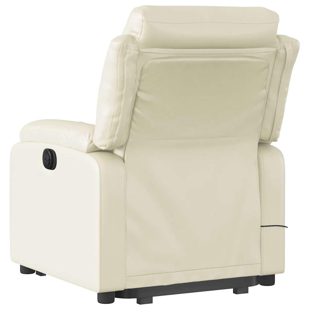 Sillón elevador eléctrico reclinable con masaje por vibración, 6 puntos de masaje, función elevación e inclinación 135°, estructura estable de madera y metal,