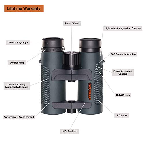 Athlon Optics , Ares , Binocular , 10 X 36 Ed Roof #TOP4