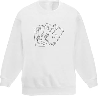 Azeeda 'Playing Cards' Kid's Sweatshirt/Jumper (7-8 Years) (KW00013185)