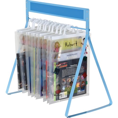 Image of Really Good Stuff Store More Sturdy Hang-Up Totes Rack | 20 inch W x 12 inch D x 20 inch H, Tip- and Scratch-Resistant Base, Classroom Organization and Teacher Supplies