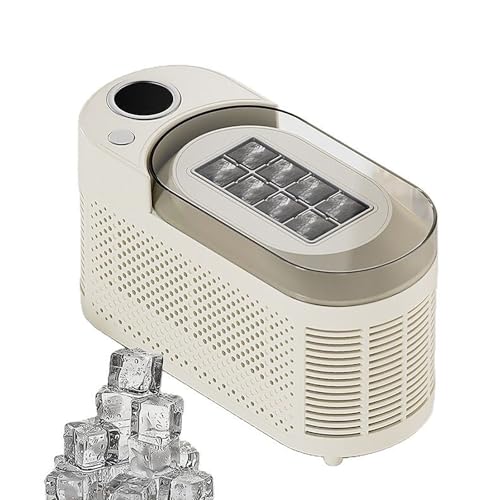Máquina Portátil For Hacer Hielo De Encimera: 8 Cubos En 10 Minutos, Minimáquina Compacta For Casa, Camping Y Coche con Adaptador De CC De 12 V.