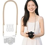 [Chisafly] カメラストラップ カメラ ストラップ ネックストラップ ショルダーストラップ 一眼レフ/ミラーレス/コンパクトカメラ用 双眼鏡 携帯扇風機 (ベージュ)