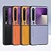 HAO RIYLN Leather Cover for Huawei Pura X, Slim Lightweight Minimalist Shockproof Protective Case Business Style,Orange,Pura X
