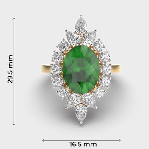 Bague grenat vert moissanite argent 925 - Bijou de luxe multiforme - 4
