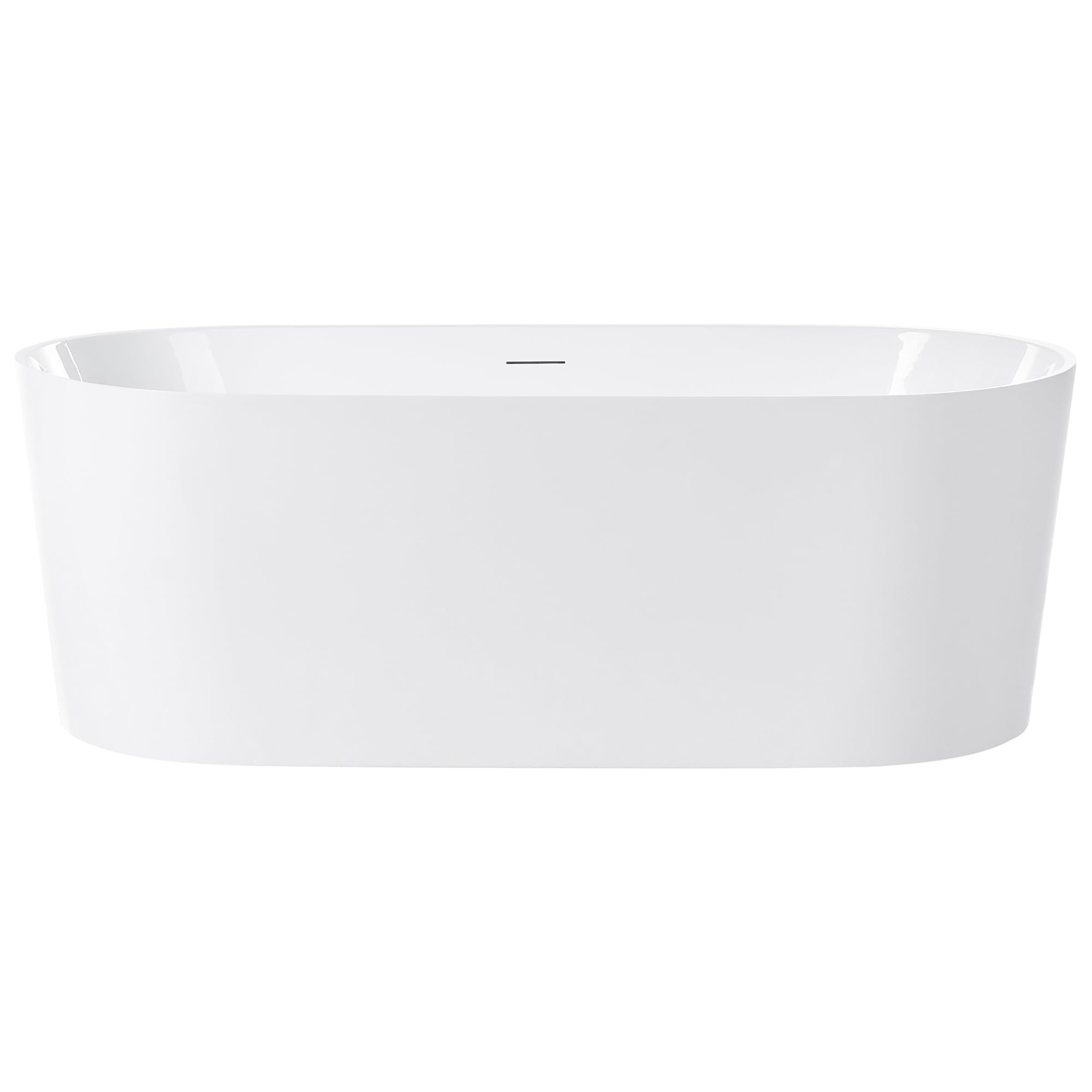 Bañera independiente moderna de acrílico forma ovalada con sistema de rebosadero 167 cm blanco Restinga