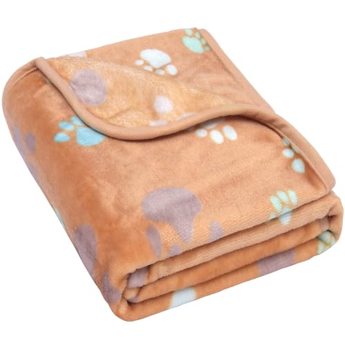 Ultra-Soft-Dog-Blanket-Cute-paw-Prints-for-Medium-Dogs-Pamper-Your-Pooch-with-Our-Durable-pet-BlanketsBrown50-x-40-inches - Cucciolini Doodles   Ultra-Soft-Dog-Blanket-Cute-paw-Prints-for-Medium-Dogs-Pamper-Your-Pooch-with-Our-Durable-pet-BlanketsBrown50-x-40-inches