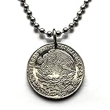 1980 Mexico 20 Centavos coin pendant Mexican eagle Ecatepec Guadalajara Puebla Juárez Tijuana León Monterrey Acapulco Yucatán Cancún Cuernavaca Oaxaca Jalisco Zapopan Toluca Azteca Chihuahua n003166
