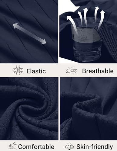 Image of COOFANDY Mens Polo Shirts Short Sleeve V Neck Knit Shirts for Men Casual Old Money Clothes Mens Golf Shirt
