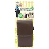 ASDEC アスデック キッズホルダー チョコレートブラウン2 (ステッチ：ピンク) カラビナ付き 子供 ランドセル ポーチ ケース 学習かばん 小学生/SH-KM5CB2