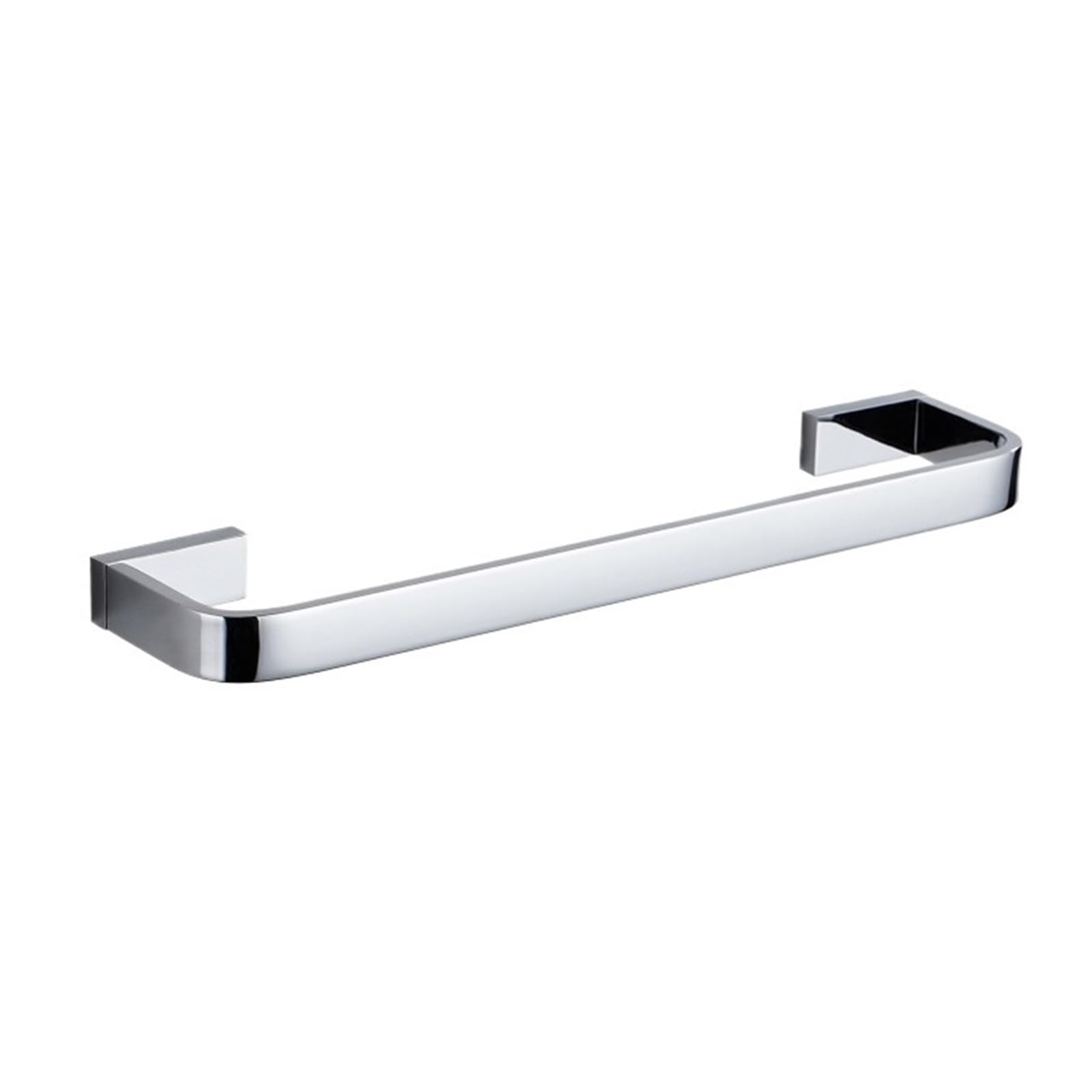 Brass Luxury Towel Holder Bathroom Wall Mount Single Rack Chrome Washroom Accessories Hanger Bar 30-50cm Easy Maintenance(Chrome 40cm)
