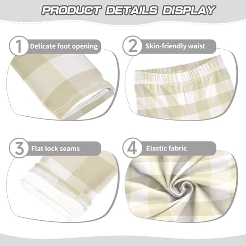 Beige Plaid Toddler Girls Shorts Cotton Cartwheel Shorts Summer Clothes for Vacation3