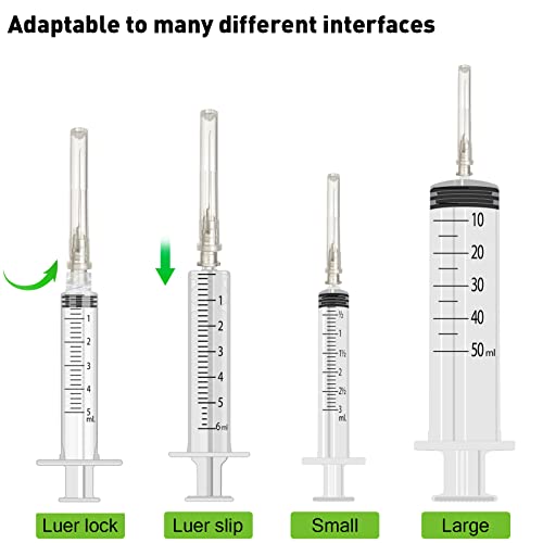 Image of 100Pack 27Ga 1 inch Luer Lock for Measuring,Refilling Ink