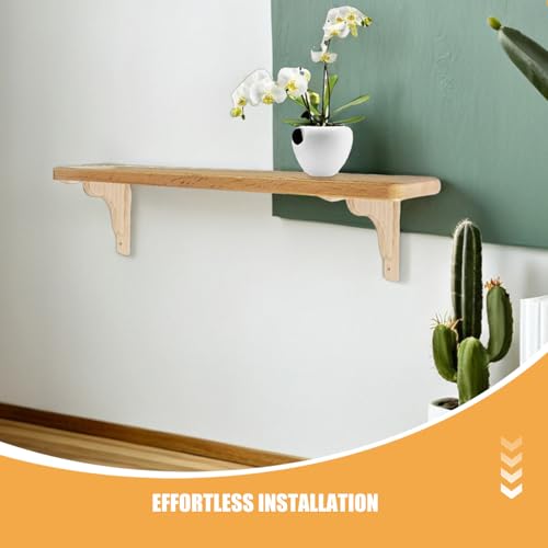 Soportes triangulares de madera estantes flotantes sala estar cocina 4