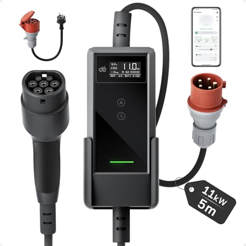dé Mobile Wallbox 11kW mit APP 5,5m [0,7m+4,8m, 3-phasig, 6-16A]