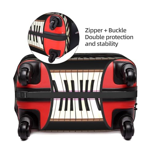 Music Note Pianos Print Luggage Cover For Suitcases, Travel Case Protector, Simple & Convenient Installation4