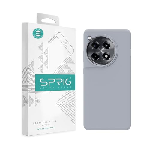 Image of SPRIG Compatible with Oneplus 12R Premium SilkTone Back Cover Drop Tested Shock Proof Mobile Case for Men, Women, Boys and Girls with Camera Protection (Blue Grey)