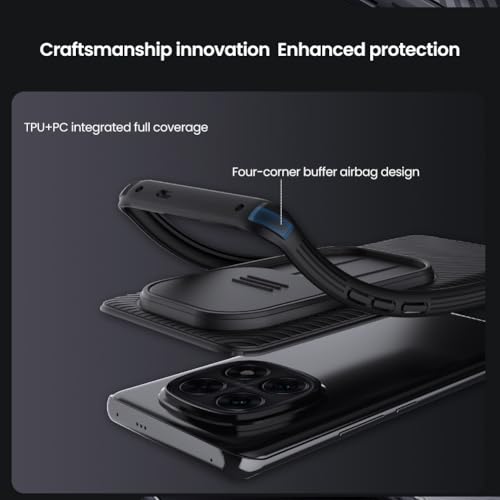 Image of Xiaomi Redmi Note 14 Pro 5G Case, Slim case Protective Cover with Camera Protector Hard Pc+TPU Ultra Thin Anti-Scratch Phone Case for Redmi Note 14 Pro 5G (Black)